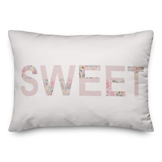 Sweet 20" x 14" Throw Pillow